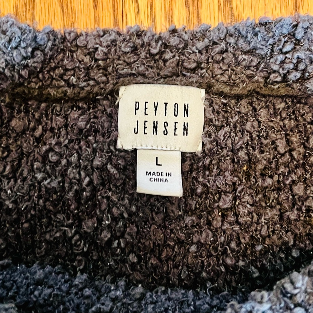Evereve Peyton Jenson Cropped Charcoal Grey Sweater- Size Large - Picture 4 of 6